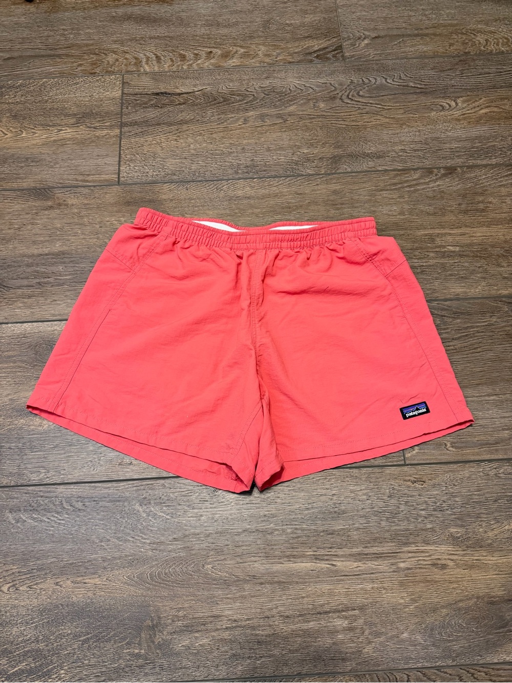 Patagonia Coral Pink Elastic-Waist Women’s Athletic Shorts